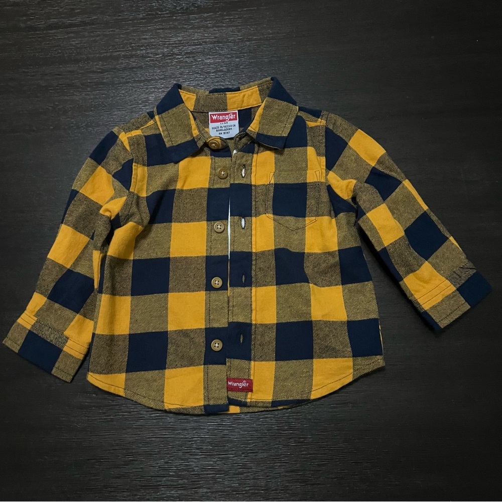 Wrangler Plaid Button-Down Shirt (12m)
